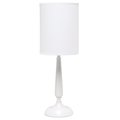 Simple Designs Traditional Candlestick Table Lamp, White LT2075-WHT